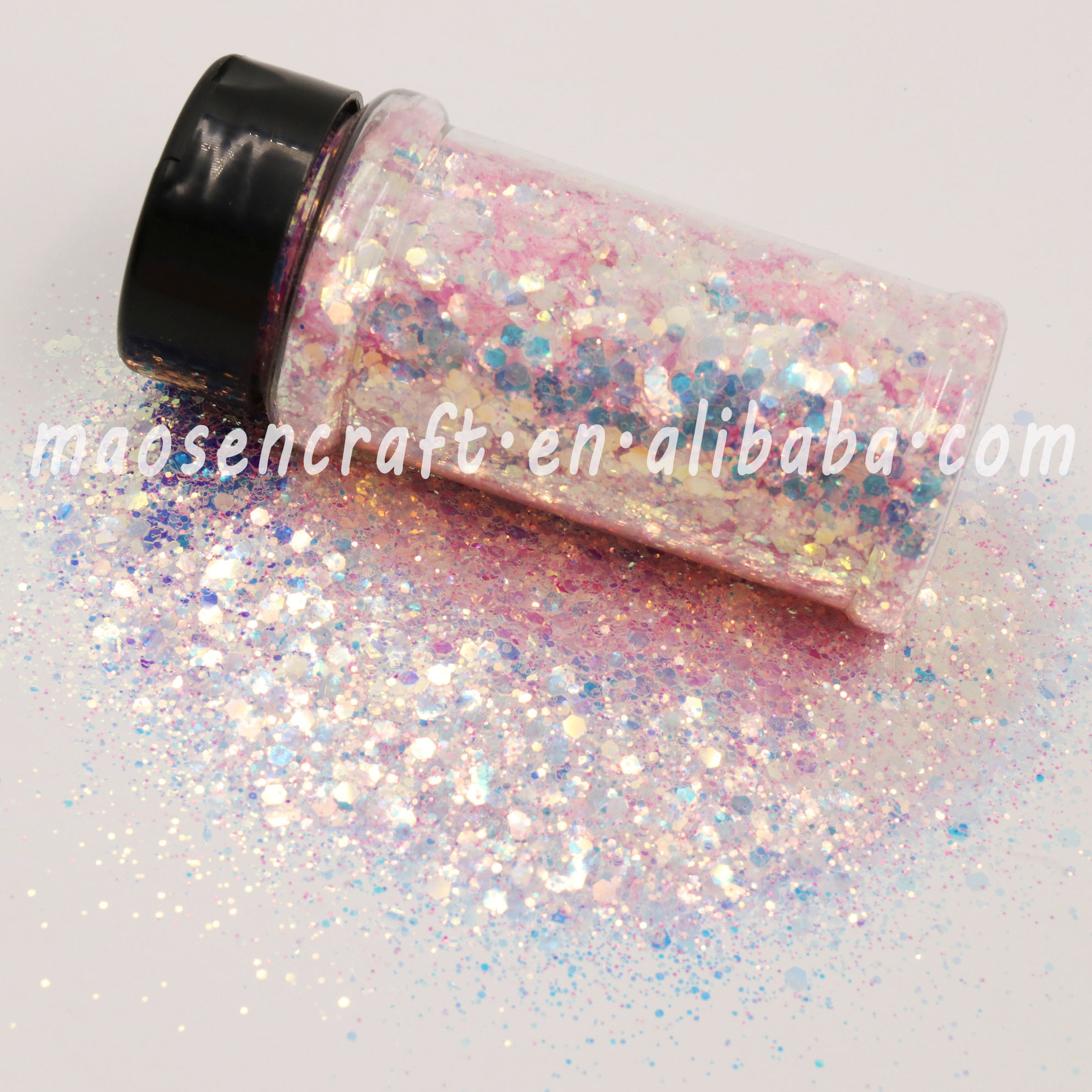 Wholesale Bulk Pink Opal Mix Glitter For Christmas Resin Epoxy Craft