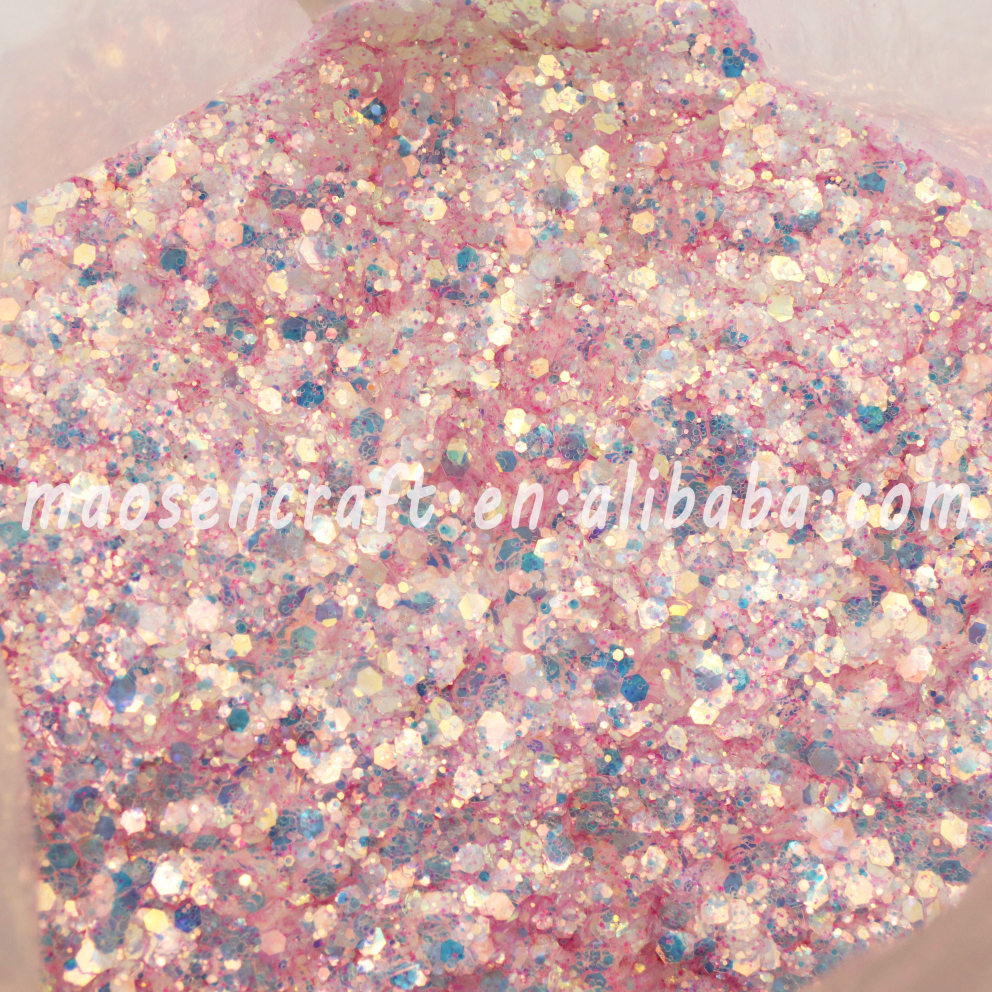 Wholesale Bulk Pink Opal Mix Glitter For Christmas Resin Epoxy Craft