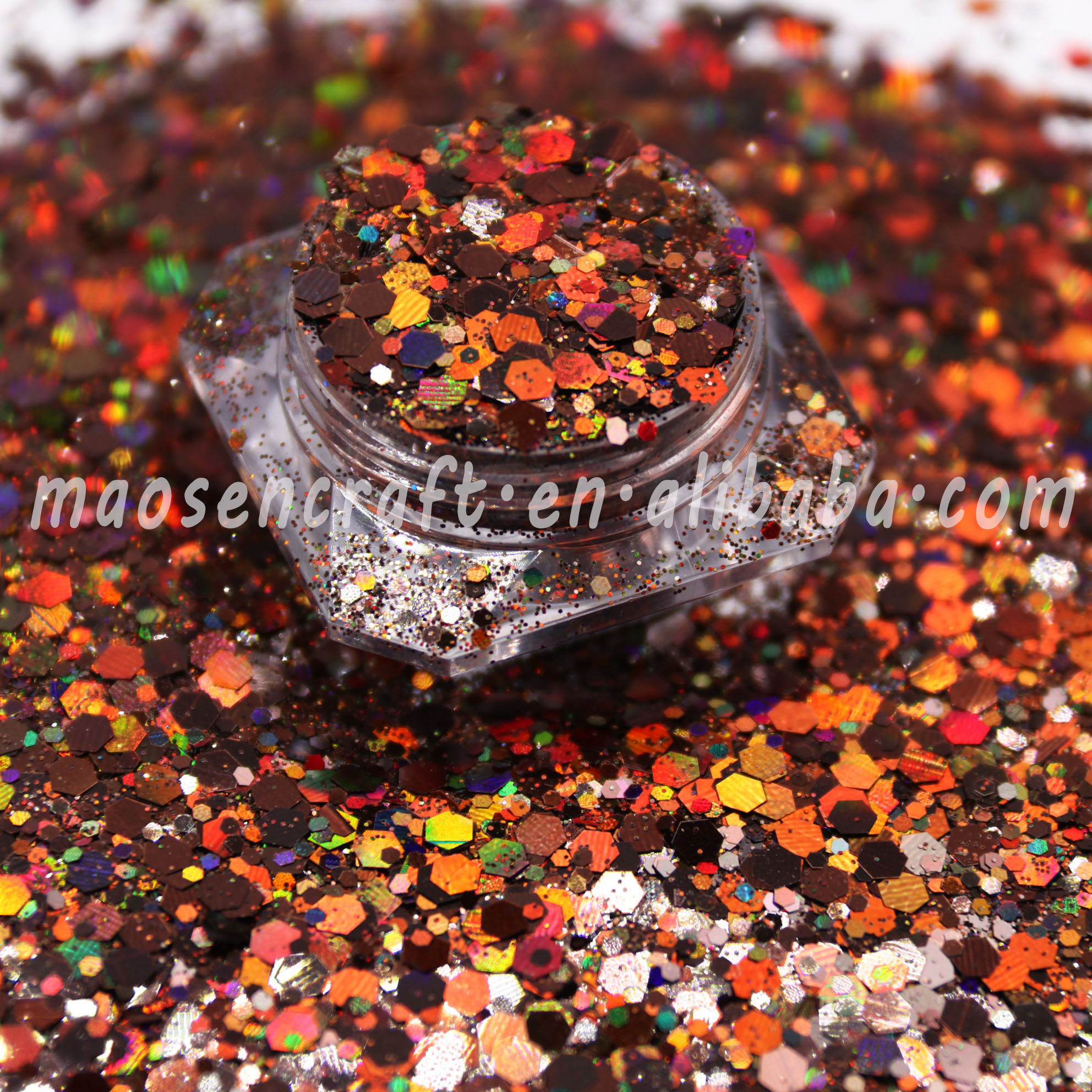 Bulk Craft 1 Kg Package Colorful Chunky Solvent Resistant Glitter Powder