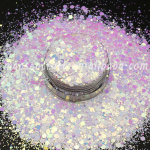 Hot Sale Wholesale Chunky Mix Snow White Glitter For Resin Epoxy