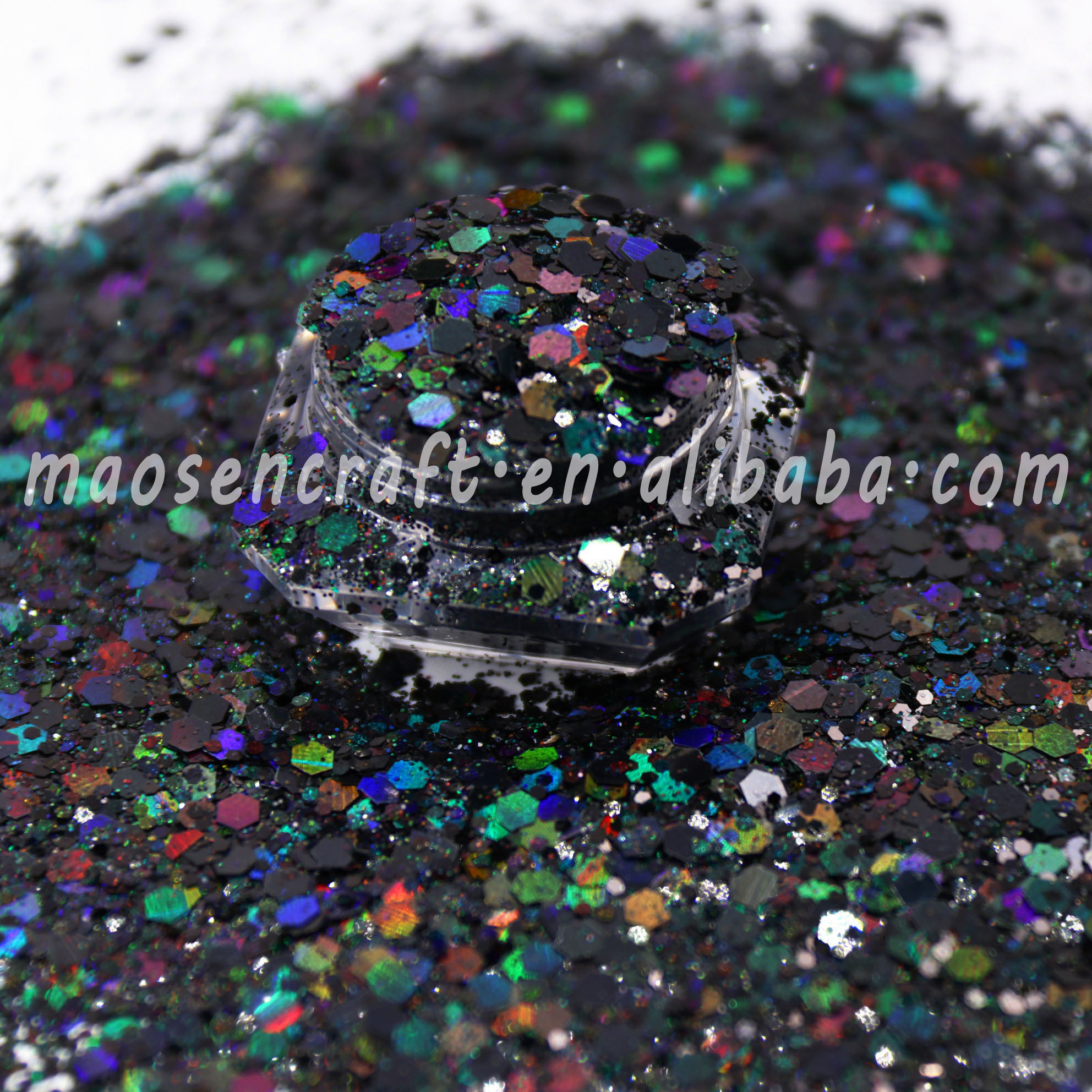 Bulk Craft 1 Kg Package Colorful Chunky Solvent Resistant Glitter Powder