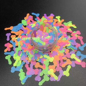 Latest Design Colorful Neon Confetti Penis Glitter For Tumbler Decoration