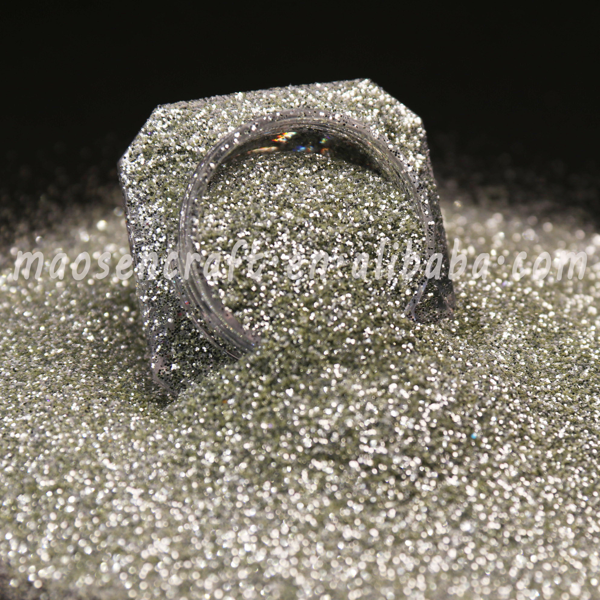 Top Quality Polyester Champagne Silver Glitter For Resin Mold