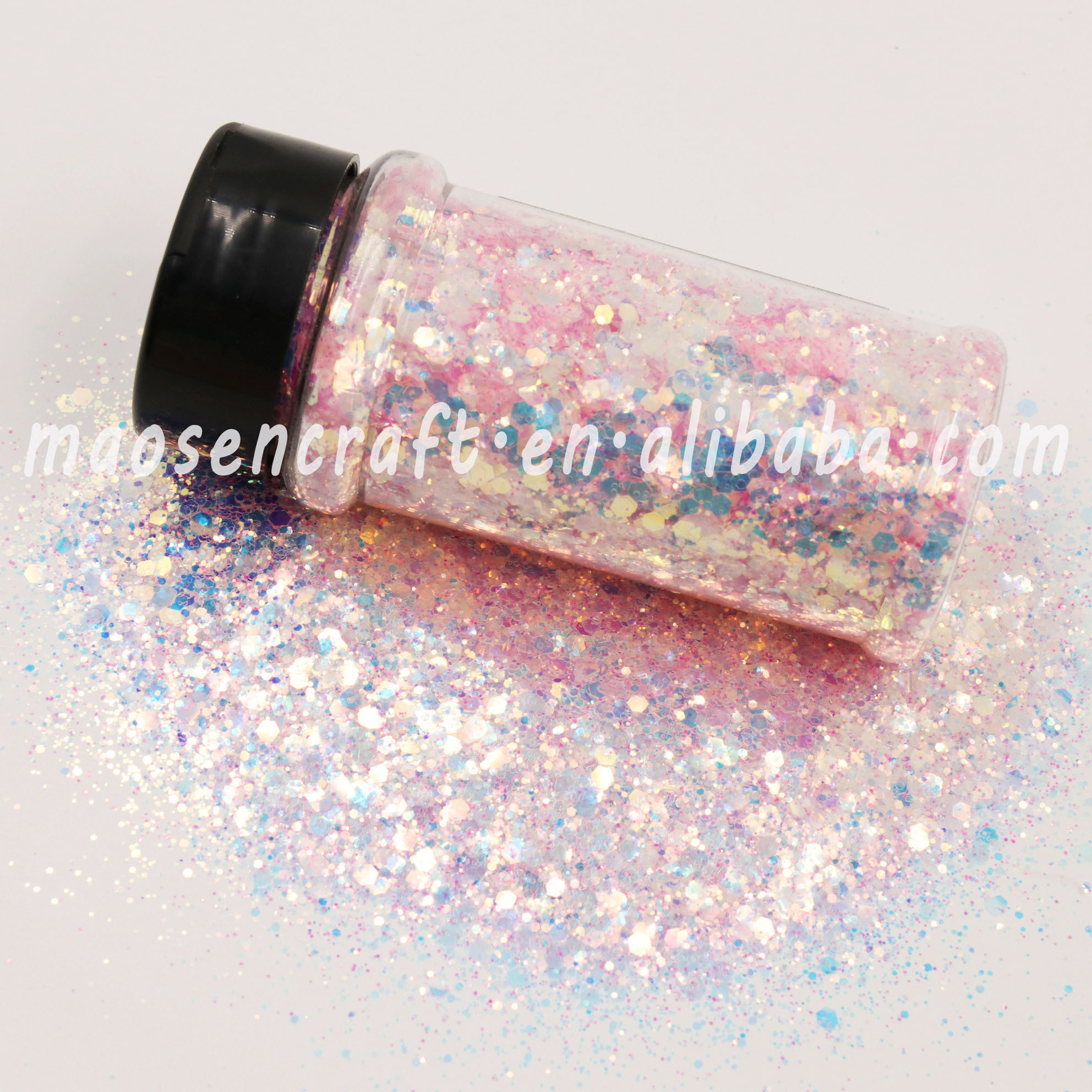 Wholesale Bulk Pink Opal Mix Glitter For Christmas Resin Epoxy Craft