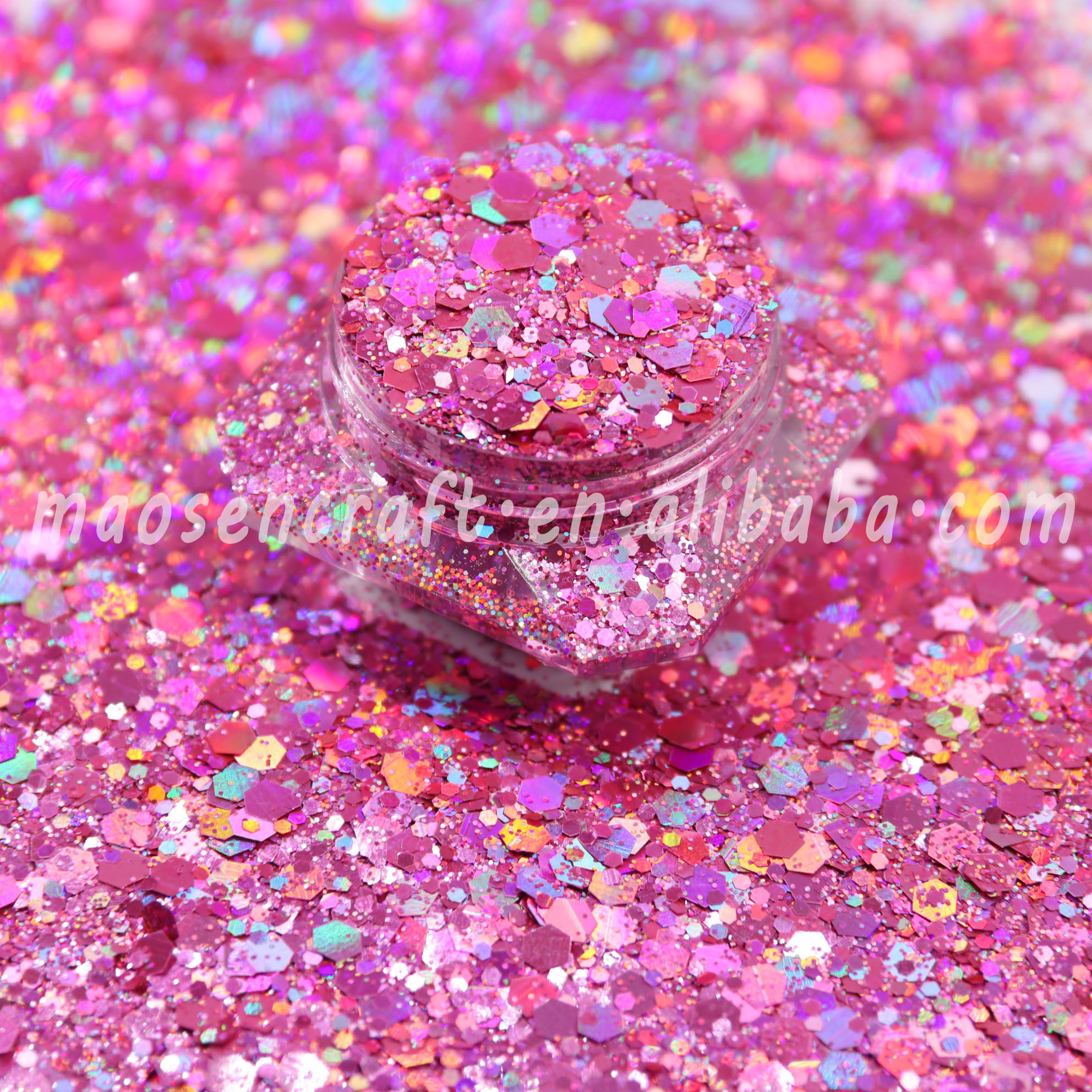 Bulk Craft 1 Kg Package Colorful Chunky Solvent Resistant Glitter Powder