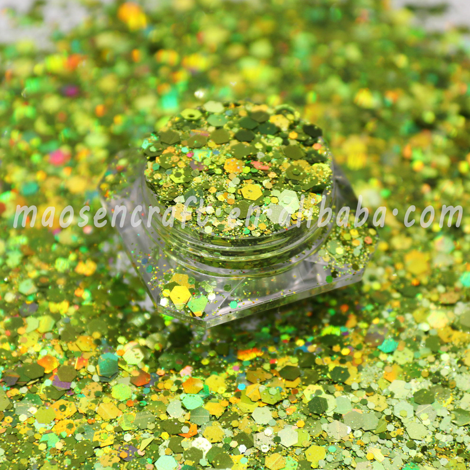 Bulk Craft 1 Kg Package Colorful Chunky Solvent Resistant Glitter Powder