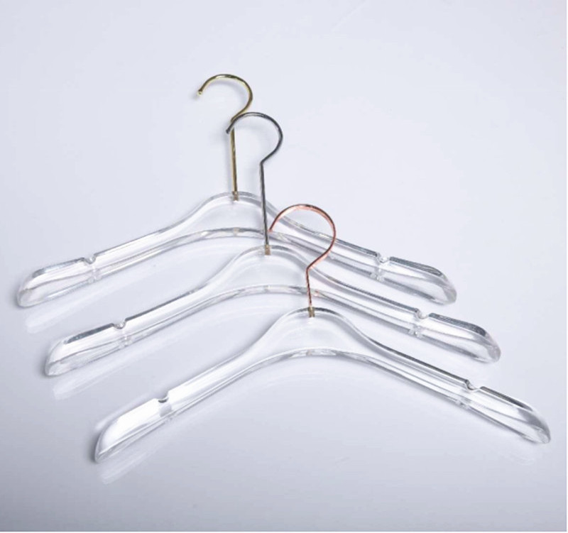 Transparent Acrylic Coat Garment Hangers For clothes store