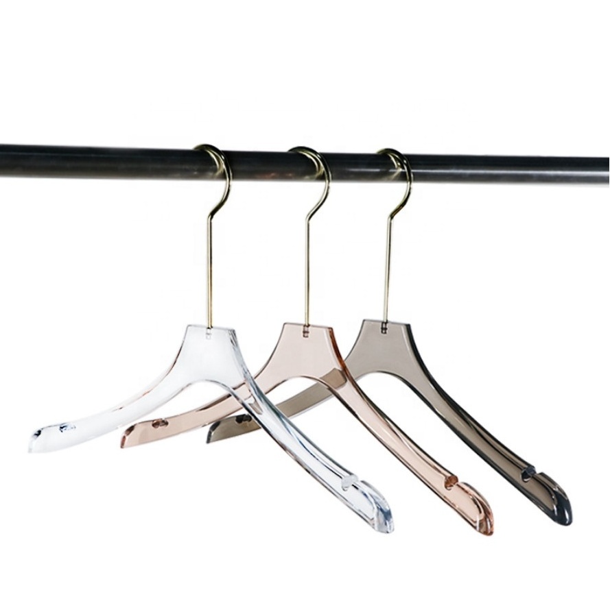 Transparent Acrylic Coat Garment Hangers For clothes store