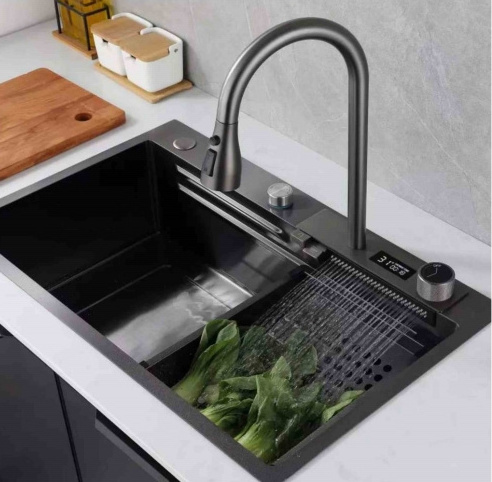 Farm House Kitchen Sink  Double Bowl System Manufacturer Bowl Drain Rack Kitchen Sink Dishes Storage Rack