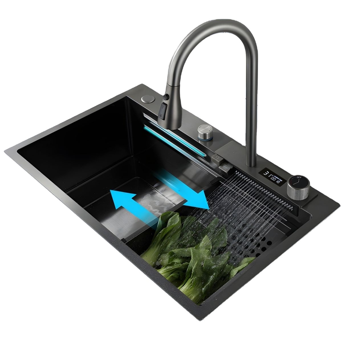 Farm House Kitchen Sink  Double Bowl System Manufacturer Bowl Drain Rack Kitchen Sink Dishes Storage Rack