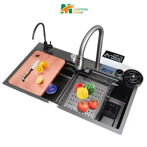 Farm House Kitchen Sink  Double Bowl System Manufacturer Bowl Drain Rack Kitchen Sink Dishes Storage Rack