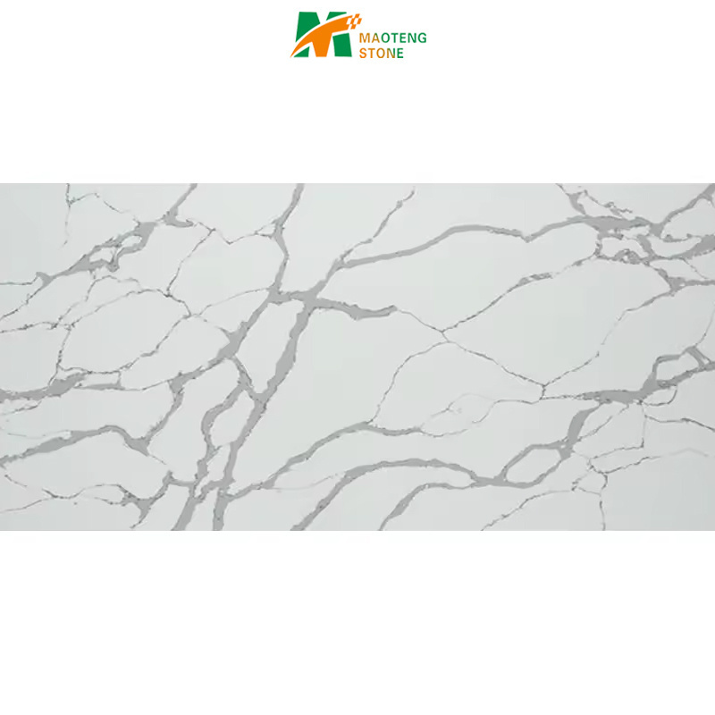 Goldtop Stone Artificial Stone Calacatta Quartz Shower Wall Panels Bathroom, Shower Wall Pattern