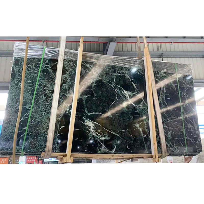 Wholesale Italy Natural Stone Emerald Green Pradas Green Marble Green Marble For Interior Decoration