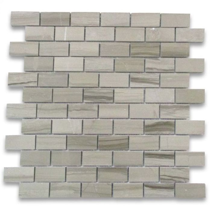 New Style Marble Mosaic White Gray Honed Surface Marble Mosaic Hotel Projects Wall Background Indoor Stacked Brick Wall Panels