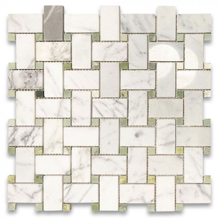 New Model Factory China Classic Matte Glazed Ceramic Dog Bone Basketweave Mosaic Tile For Wall Floor Kitchen Backsplash