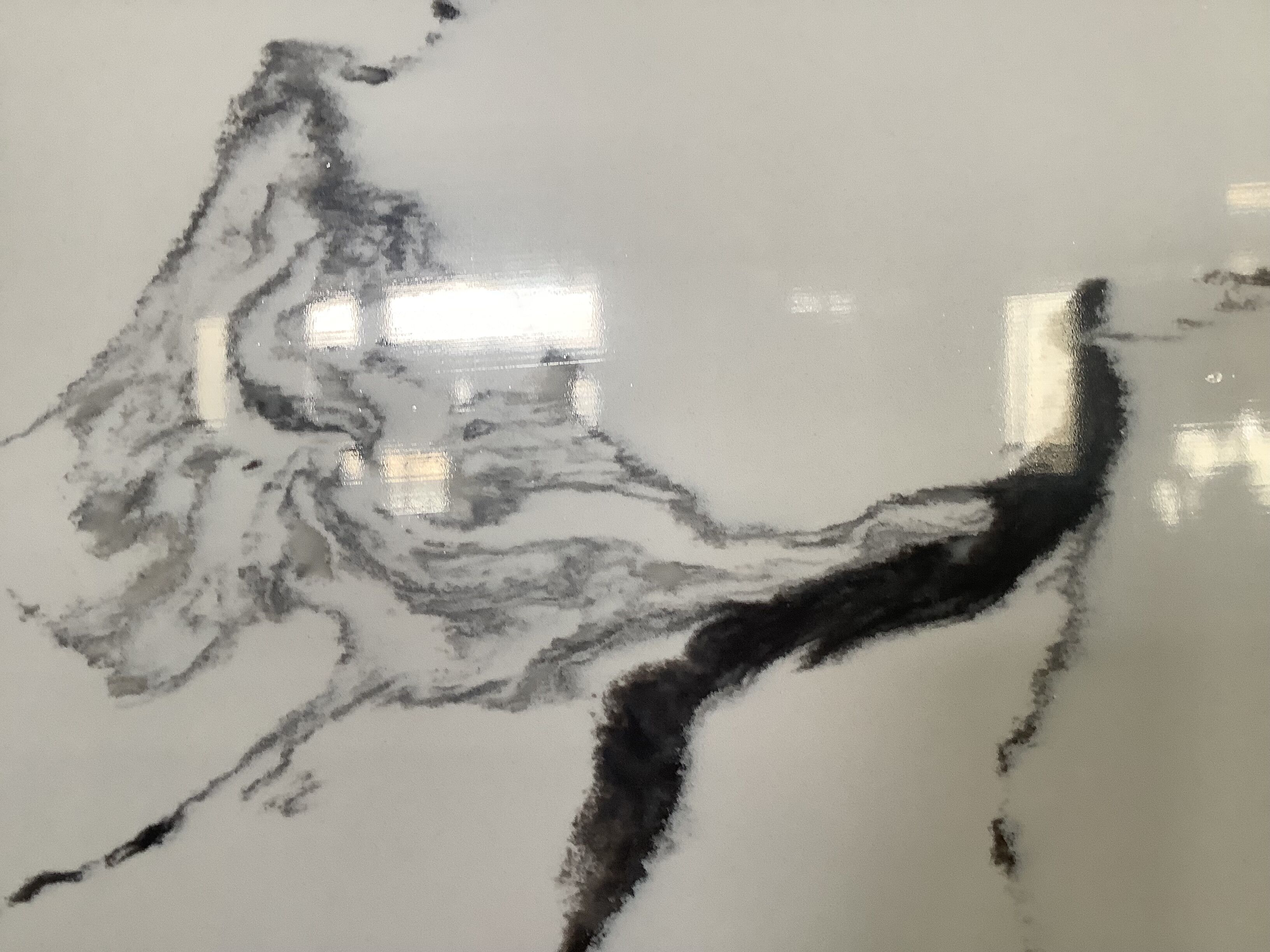 White and Black new Quartz stone countertop with high quality quartz stone