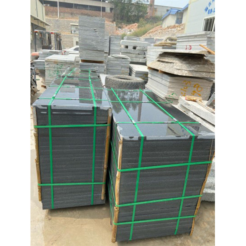 G654 Shanxi Black Granite Tombstone Production