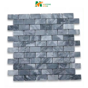 New Style Marble Mosaic White Gray Honed Surface Marble Mosaic Hotel Projects Wall Background Indoor Stacked Brick Wall Panels