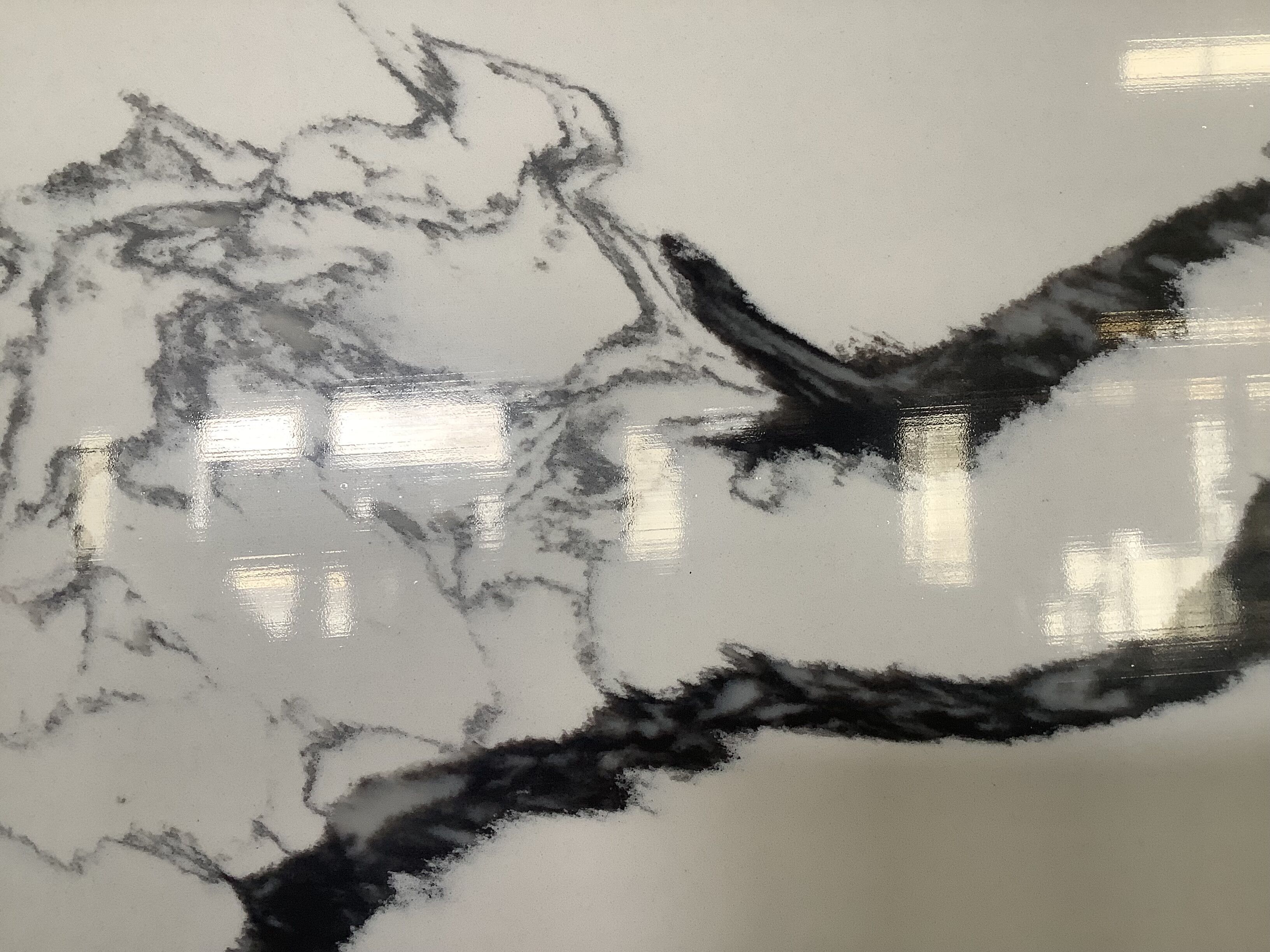 White and Black new Quartz stone countertop with high quality quartz stone