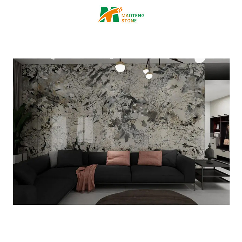 China High Quality Luxury Tiles Glossy Wall Rock Slabs  Artificial Sintered Stone Slabs