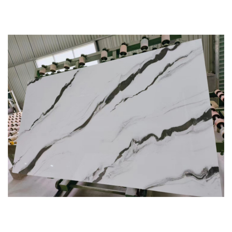 Polishing Crushed Glass Surfaces For Countertop Crystal Quartz Stone Slab Nano Crystal Slab