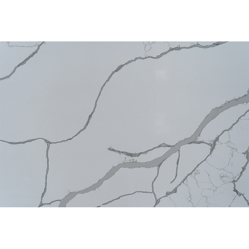 Calacatta White Quartz Slabs Faux Marble Stone For Kitchen Countertop,Table Top, Vanity Top