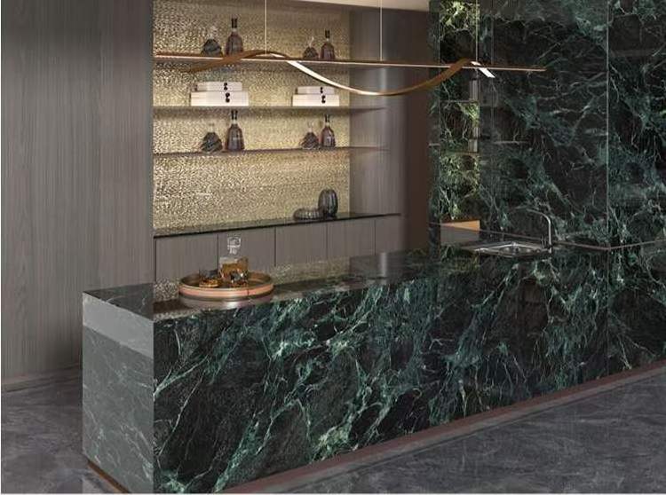 Wholesale Italy Natural Stone Emerald Green Pradas Green Marble Green Marble For Interior Decoration