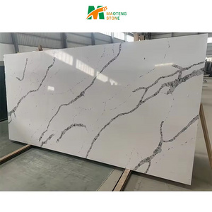 High quality 3d wall panel polished glazed slab quartz stone for living room decor