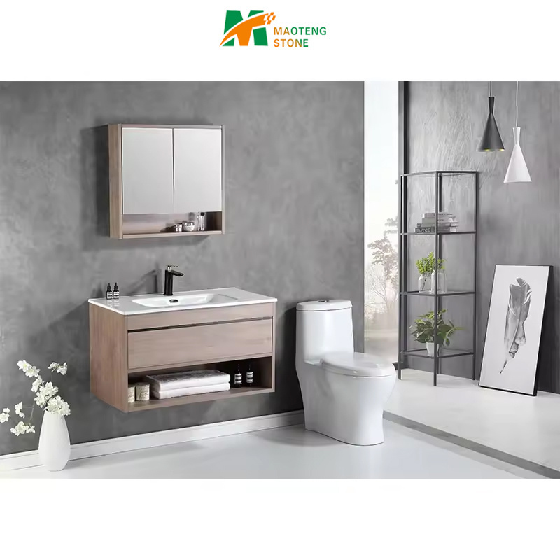 Top Quality Wholesale Price Wall Mounted Sink Mirror Set Bathroom Cabinets and Vanities Hotel Home Bathroom Furniture Modern