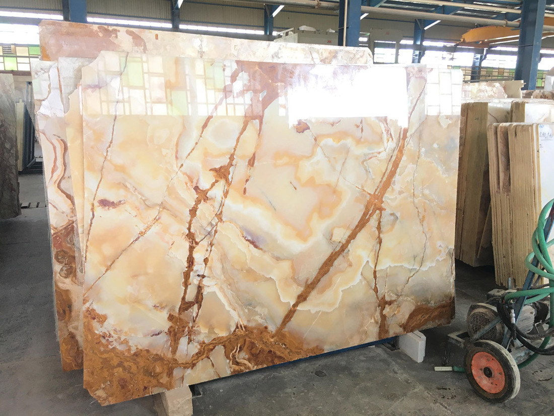 Popular House Living Room Wall Tiles Marble Slabs Translucent Onyx Panel