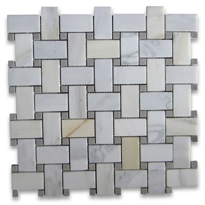 New Model Factory China Classic Matte Glazed Ceramic Dog Bone Basketweave Mosaic Tile For Wall Floor Kitchen Backsplash