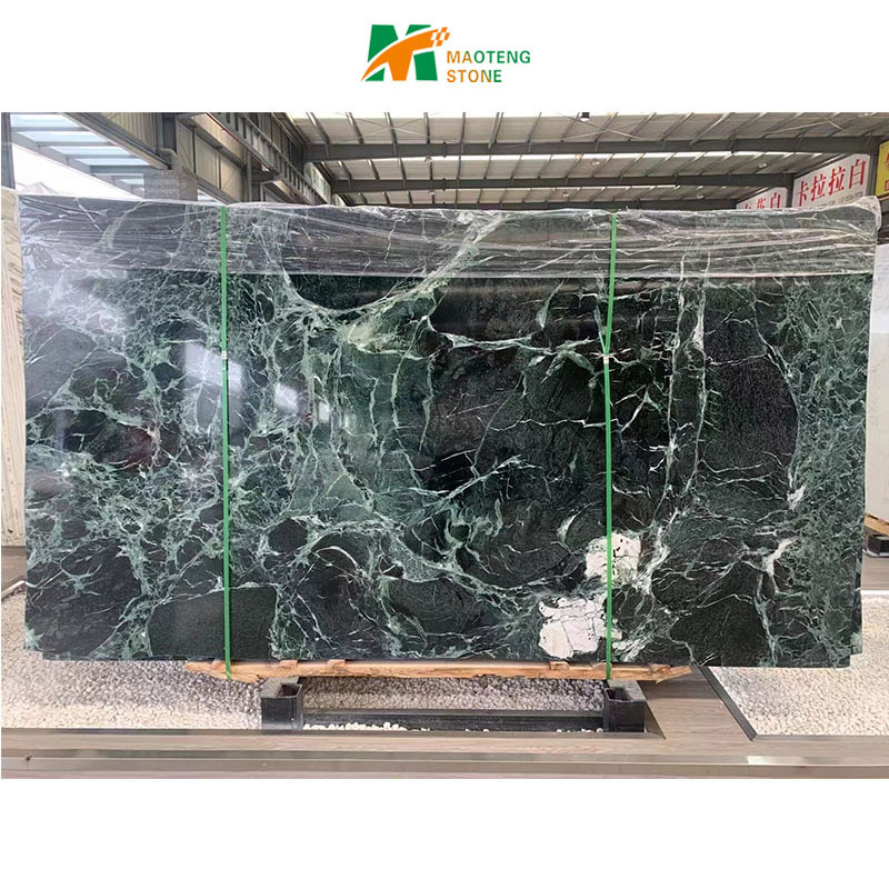 Wholesale Italy Natural Stone Emerald Green Pradas Green Marble Green Marble For Interior Decoration