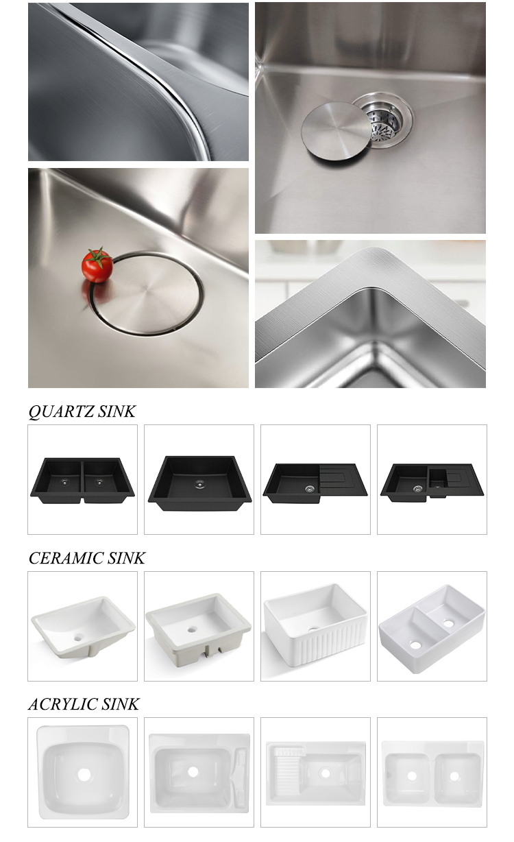 Kitchen Under The Sink Rack Single Bowl 304 Stainless Steel Kitchen Sink Black Designer Kitchen Sinks