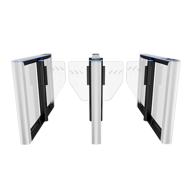 7-inch Touch Screen Aluminum Alloy Luxury High Speed Gate Turnstie Swing Barrier Gate with Face Recognition RFID QR Code