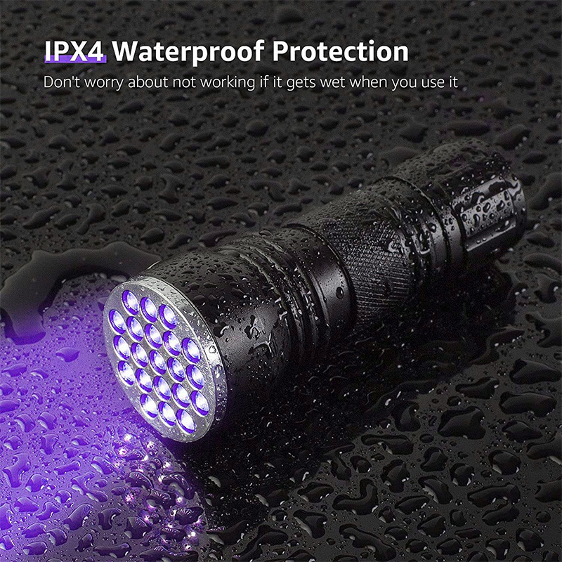 21 LED MINI 395nm UV Flashlight Portable Ultraviolet Torch Detector For Dog Urine Pet Stains Bed Bug Aluminium alloy Black Light