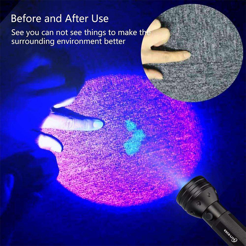 21 LED MINI 395nm UV Flashlight Portable Ultraviolet Torch Detector For Dog Urine Pet Stains Bed Bug Aluminium alloy Black Light