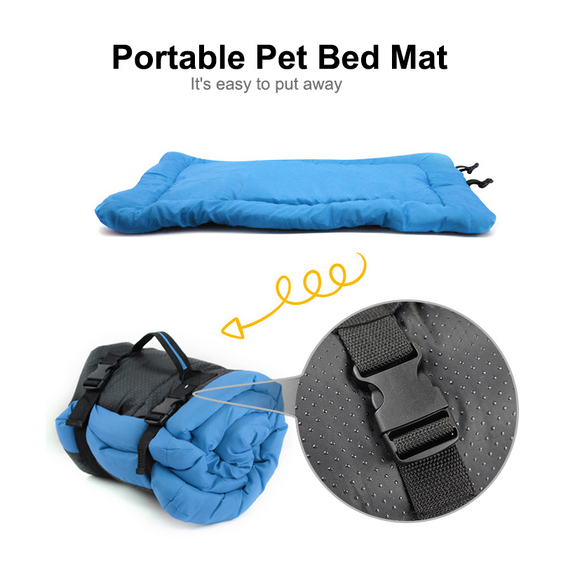 Reusable Soft Oxford Pet Travel Mat Foldable for Small Large Dogs Outdoor Camping Car Trunk Waterproof Puppy Cat Portable Bed