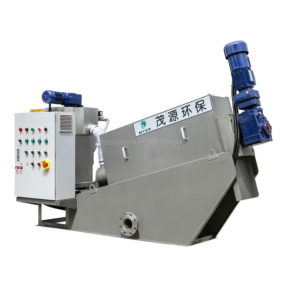 high tech screw press sludge dewatering machine with marine sewage treatment