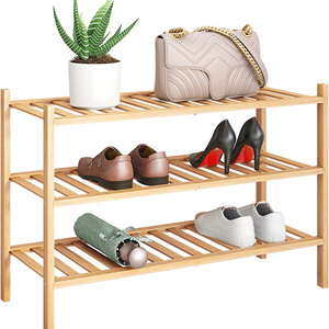 hot bamboo multi purpose Premium Stackable Shoe shelf Storage Organizer rack