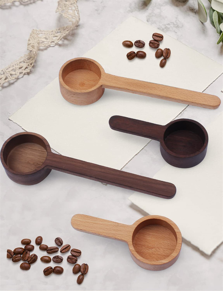 beech Wooden Coffee Spoon, Coffee Scoop Measuring for Coffee Beans