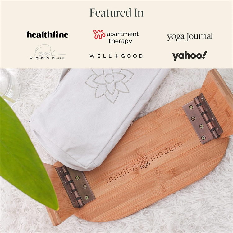 bamboo Folding Meditation Bench Portable Cross Legged or Kneeling yoga Stool