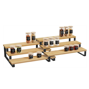 expandable bamboo spice rack set and organizer cupboard spice rack under cabinet