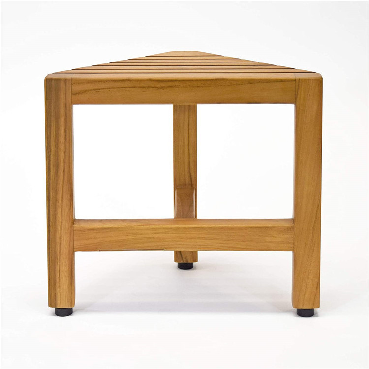 Solid Teak Shower/Bath/Spa Corner Foot Stool