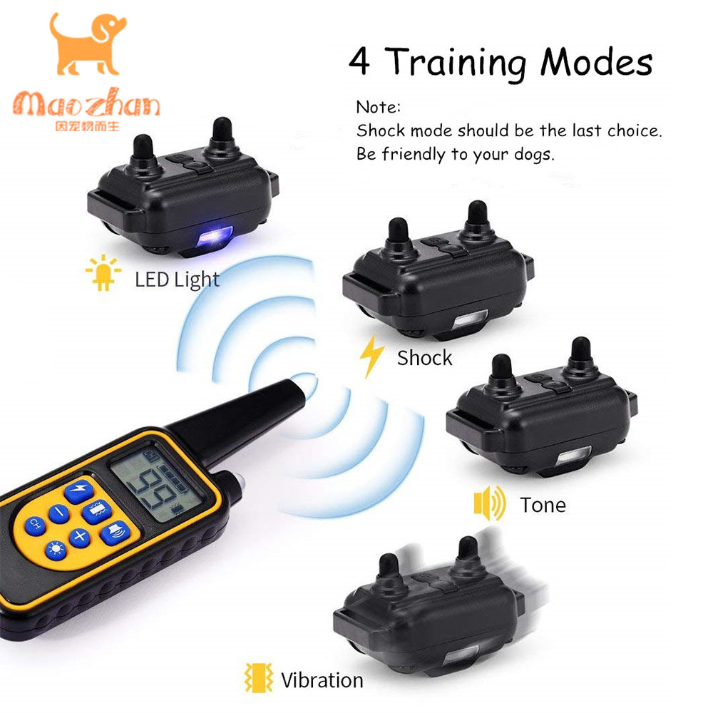 Hot Seller Dog Shock Training Collar Rechargeable Remote Dog Slave Training Collar Safety Bark Control Collars