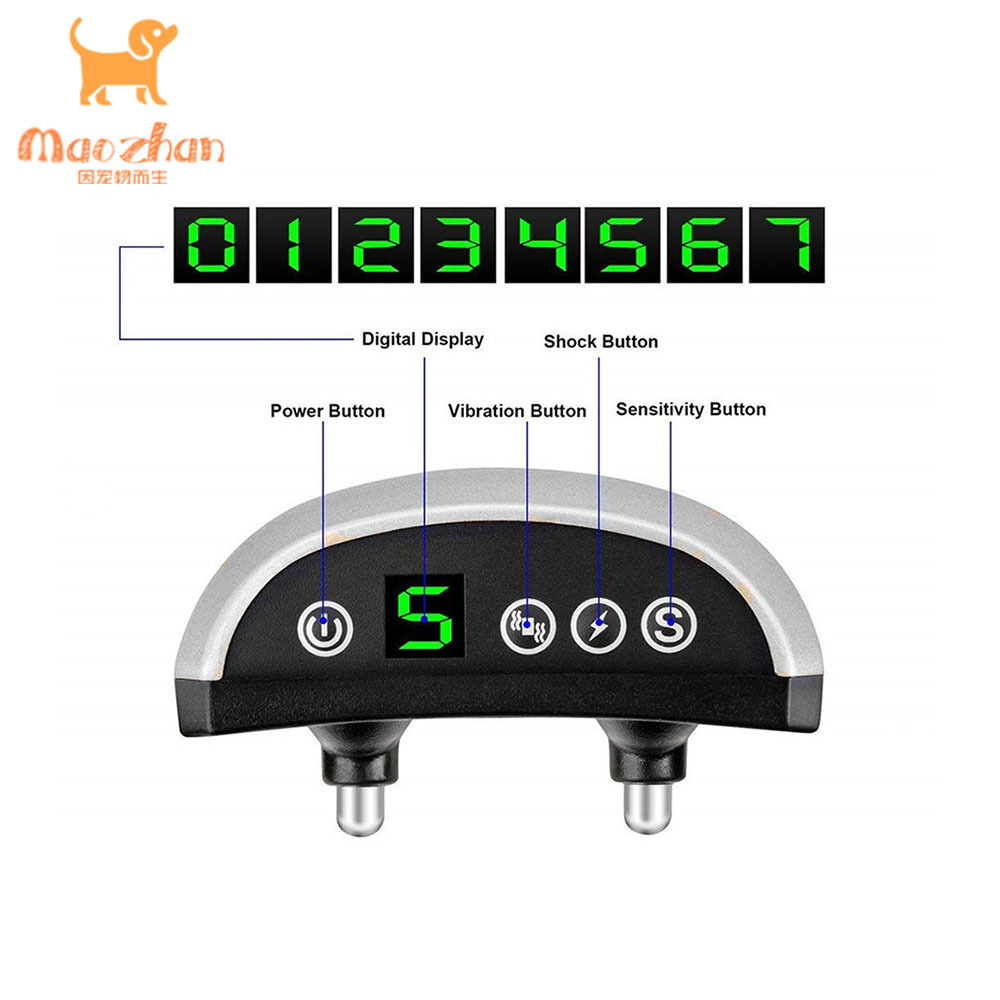 New Version Adjustable Sound+Vibration+Shock with USB Rechargeable Battery Humane Dog Barking Collar