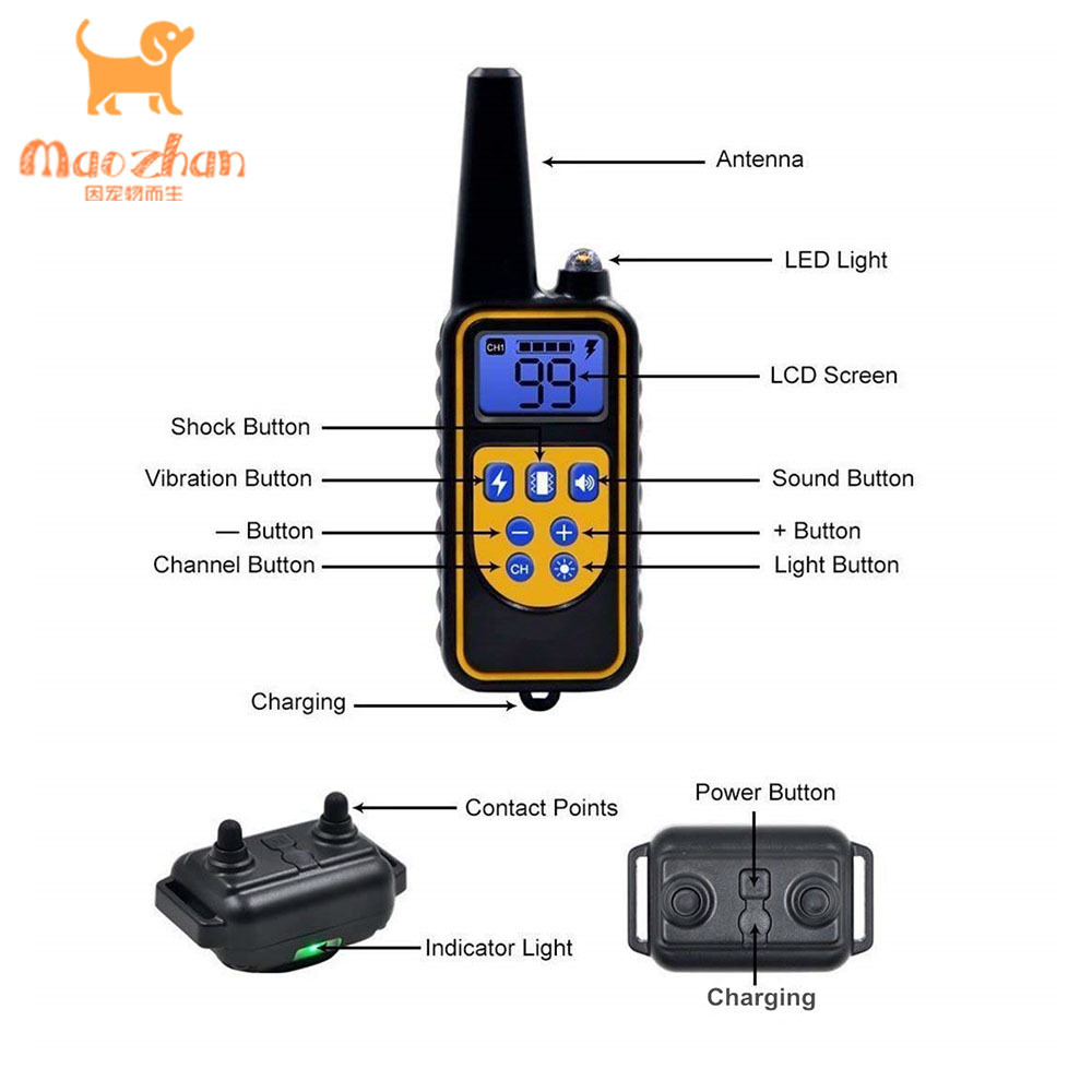 China Wholesale Pet Waterproof Electric Smart Remote Stick No Bark Dog Slave Shock Training Collar