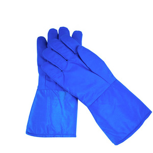 48cm cryogenic gloves  blue liquid nitrogen handling cryogenic hand gloves