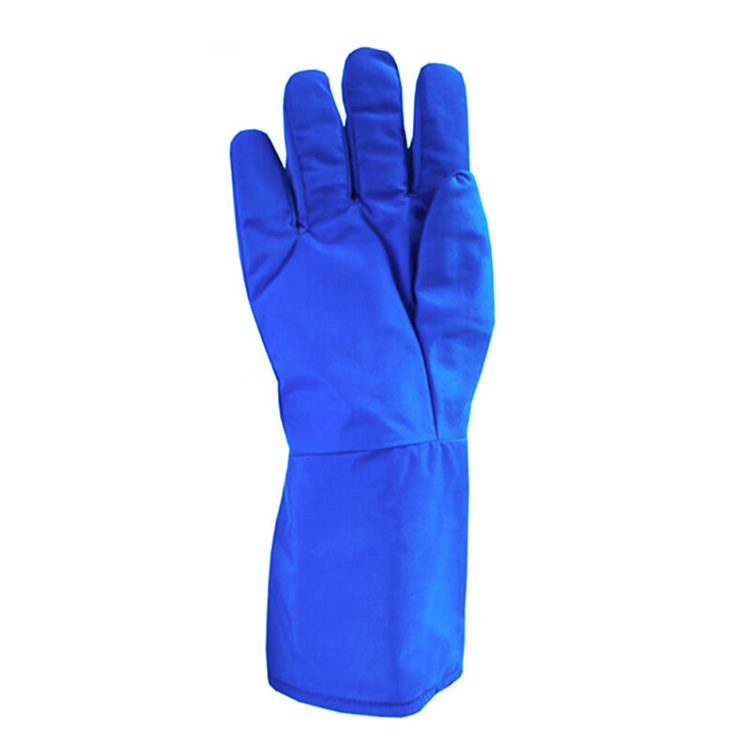 48cm cryogenic gloves  blue liquid nitrogen handling cryogenic hand gloves