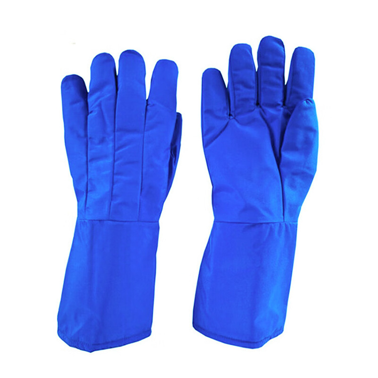 48cm cryogenic gloves  blue liquid nitrogen handling cryogenic hand gloves