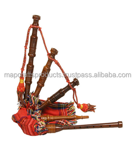 Customer Requirement 100% Wood Full Plastic Antique Mounts Rosewood Great Highland Bagpipes